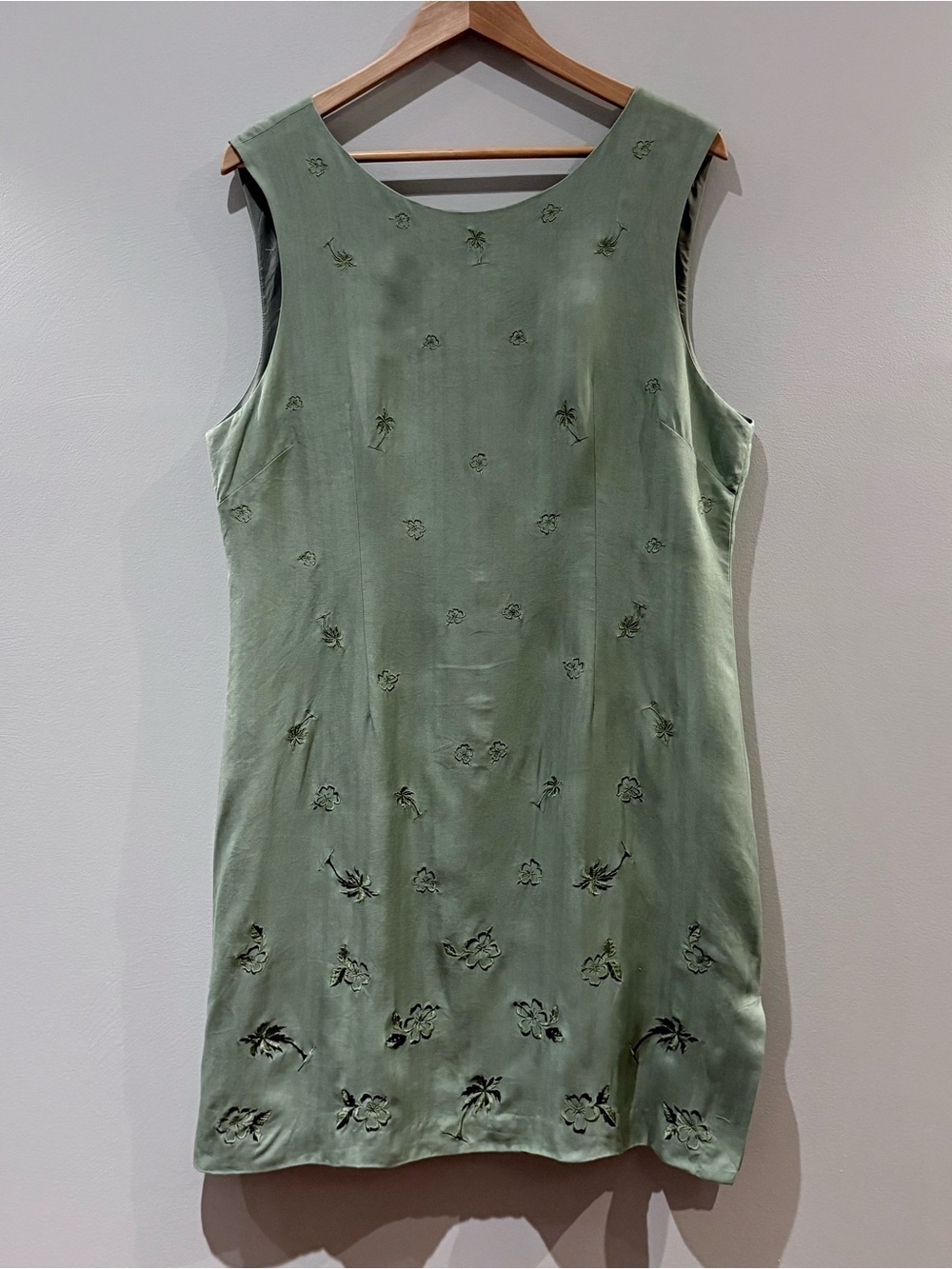 Vintage 100% Silk Savannah Embroidered Shift Dress - Size 14 - Picture 2 of 7